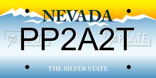PP2A2T Nevada License Plate