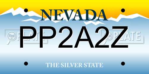 PP2A2Z Nevada License Plate