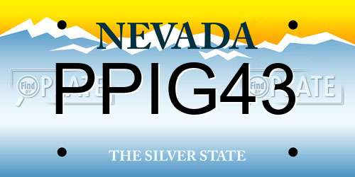 PPIG43 Nevada License Plate