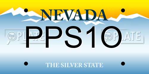 PPS1O Nevada License Plate