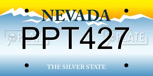 PPT427 Nevada License Plate