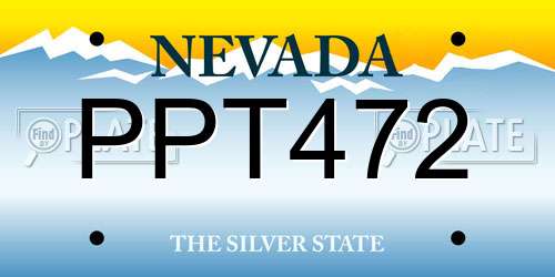 PPT472 Nevada License Plate