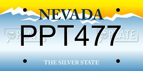 PPT477 Nevada License Plate