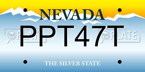 PPT47T Nevada License Plate