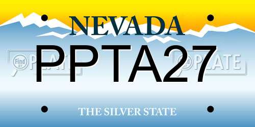 PPTA27 Nevada License Plate