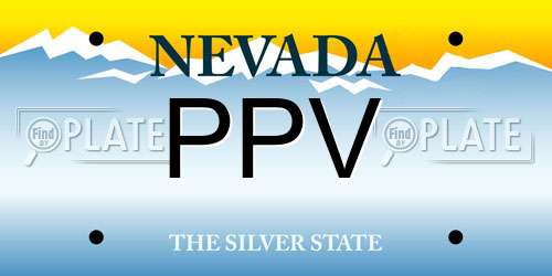 PPV Nevada License Plate