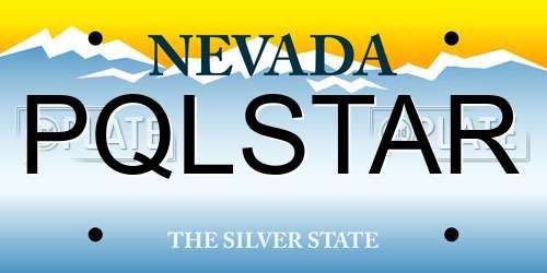 PQLSTAR Nevada License Plate