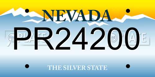 PR24200 Nevada License Plate
