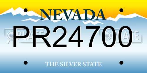 PR24700 Nevada License Plate