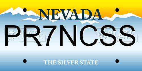 PR7NCSS Nevada License Plate