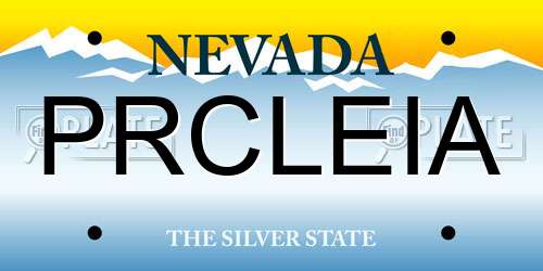 PRCLEIA Nevada License Plate