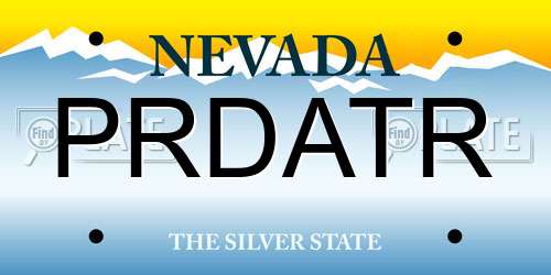 PRDATR Nevada License Plate
