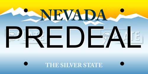 PREDEAL Nevada License Plate