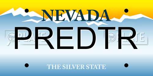 PREDTR Nevada License Plate