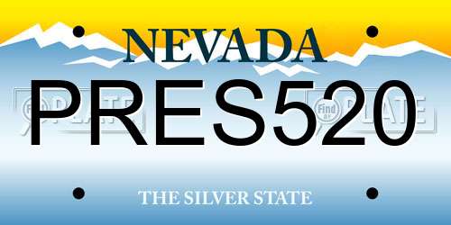 PRES520 Nevada License Plate