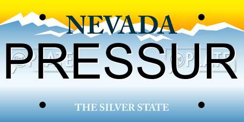 PRESSUR Nevada License Plate