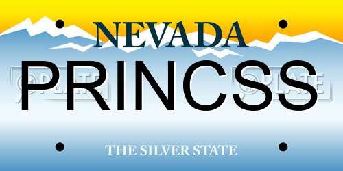 PRINCSS Nevada License Plate
