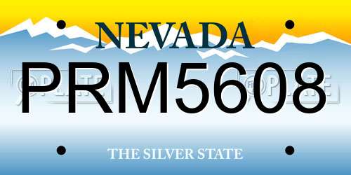 PRM5608 Nevada License Plate