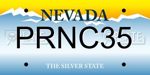 PRNC35 Nevada License Plate