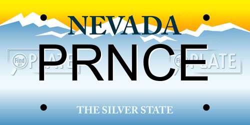 PRNCE Nevada License Plate