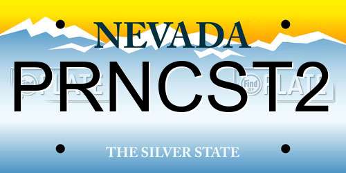 PRNCST2 Nevada License Plate