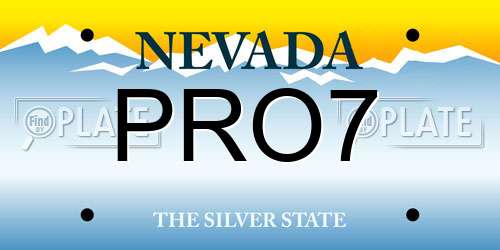 PRO7 Nevada License Plate