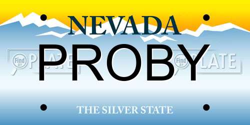PROBY Nevada License Plate