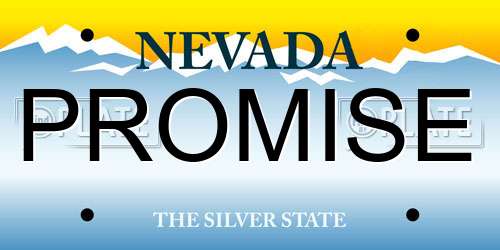 PROMISE Nevada License Plate