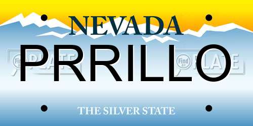 PRRILLO Nevada License Plate