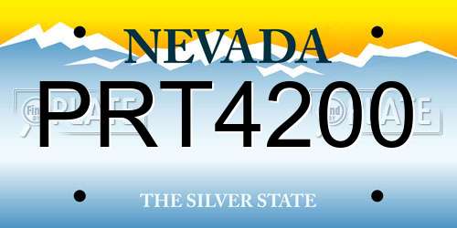 PRT4200 Nevada License Plate
