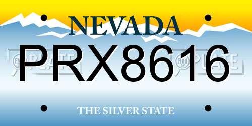 PRX8616 Nevada License Plate