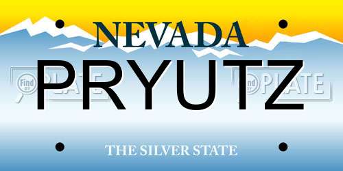 PRYUTZ Nevada License Plate