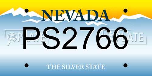 PS2766 Nevada License Plate
