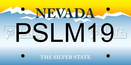 PSLM19 Nevada License Plate