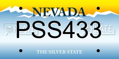 PSS433 Nevada License Plate