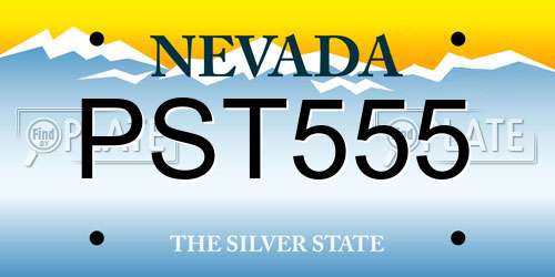 PST555 Nevada License Plate