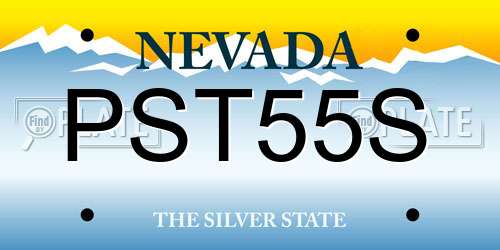 PST55S Nevada License Plate