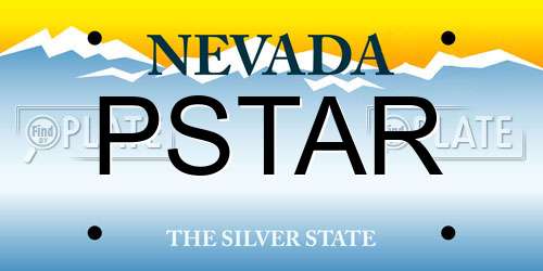 PSTAR Nevada License Plate