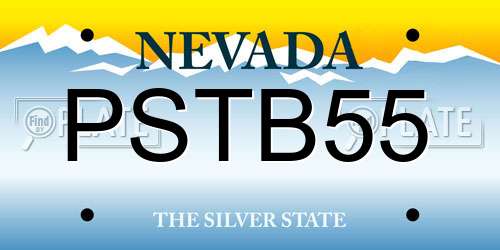 PSTB55 Nevada License Plate
