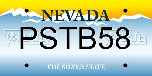 PSTB58 Nevada License Plate