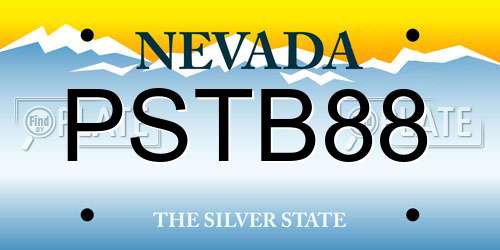 PSTB88 Nevada License Plate