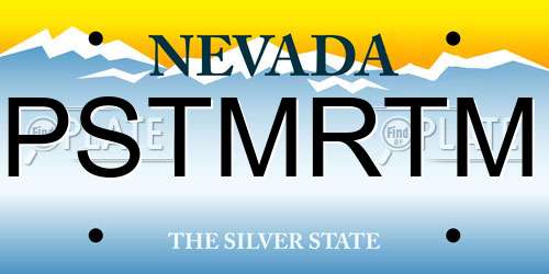 PSTMRTM Nevada License Plate