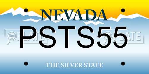 PSTS55 Nevada License Plate