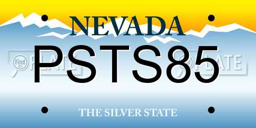PSTS85 Nevada License Plate