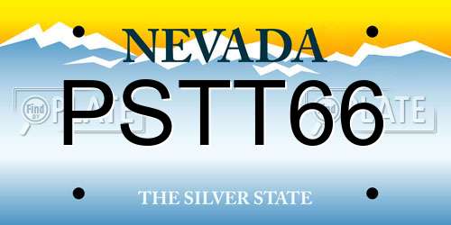 PSTT66 Nevada License Plate