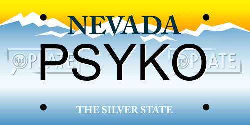 PSYKO Nevada License Plate