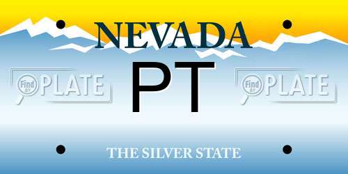 PT Nevada License Plate