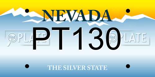 PT130 Nevada License Plate