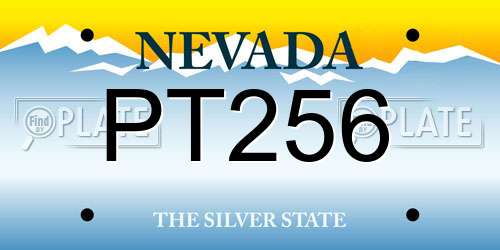 PT256 Nevada License Plate