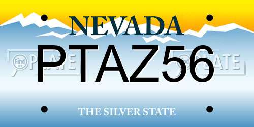 PTAZ56 Nevada License Plate
